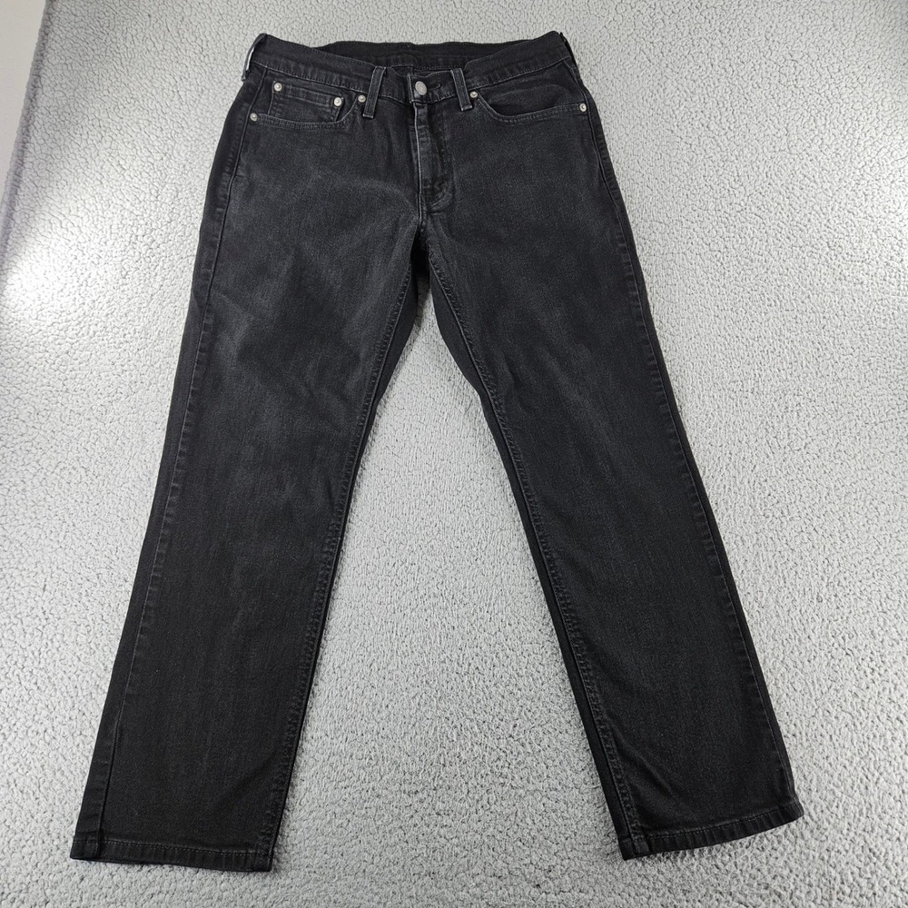 Levis Jeans Men 32x30 Black Denim Athletic Tapered Leg Relaxed Fit Stretch Denim